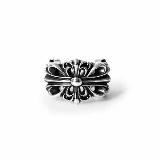 CHROME HEARTS DOUBLE FLORAL RING