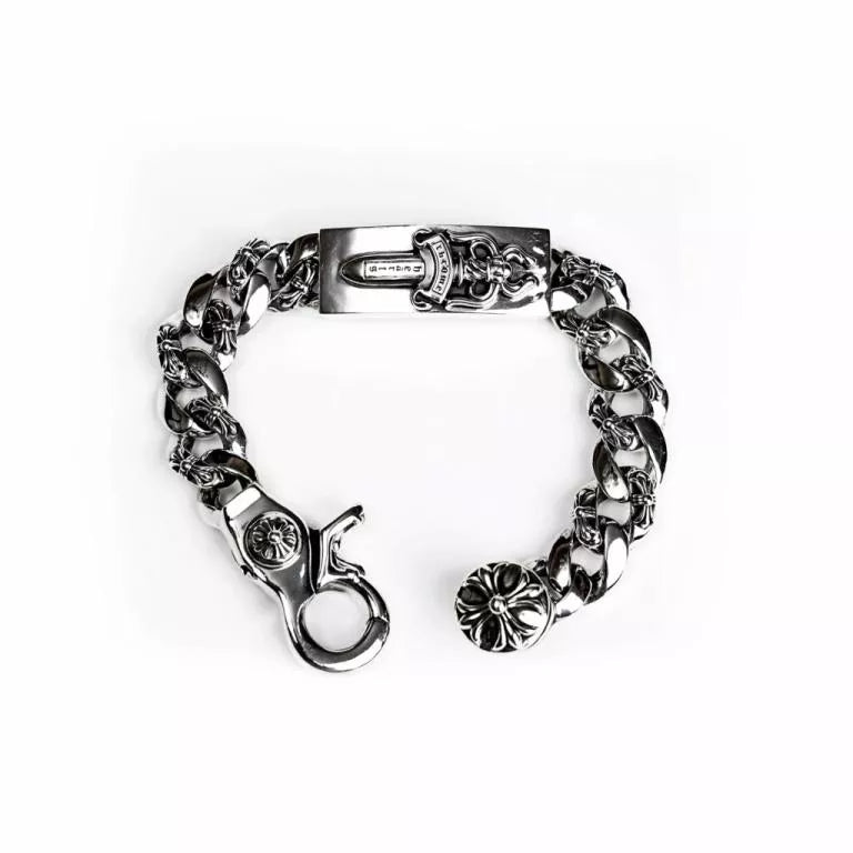 DAGGER ID FANCY LINK CLIP BRACELET